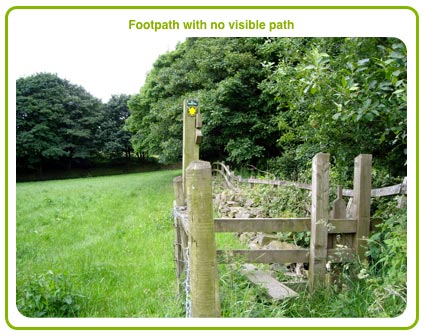 Footpath with no visible path