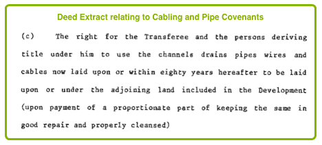 Cabling and Pipe Covenants
